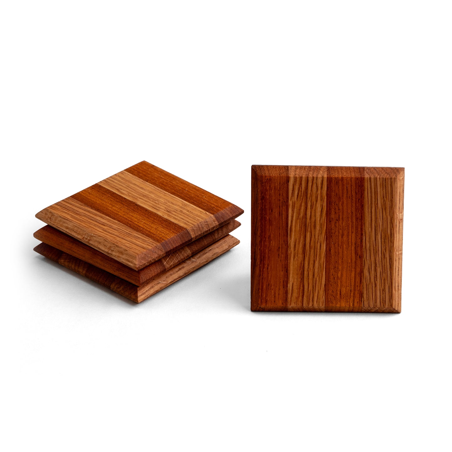 Set de 4 Portavasos de Madera