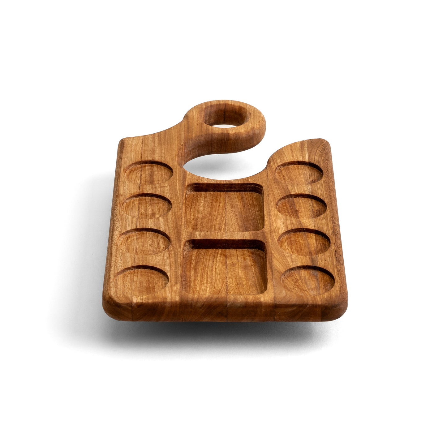 Tabla Tequilera de Madera para 8 Caballitos